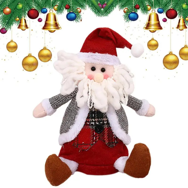 

Рождественский Подарочный пакет с куклой | Детские Плюшевые рождественские пакеты из ткани | Миниатюрные рождественские подарочные пакеты для хранения подарков на конфеты