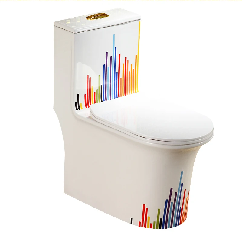 

Golden toilet super-whirling water-saving deodorizing toilet square color ceramic toilet