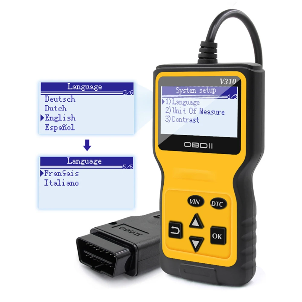 

Автомобильный сканер V310 OBD2 считыватель кодов автомобильные аксессуары OBDII EOBD Считывание/очистка дефектов инструмент ELM 327 Автомобильный диагностический инструмент