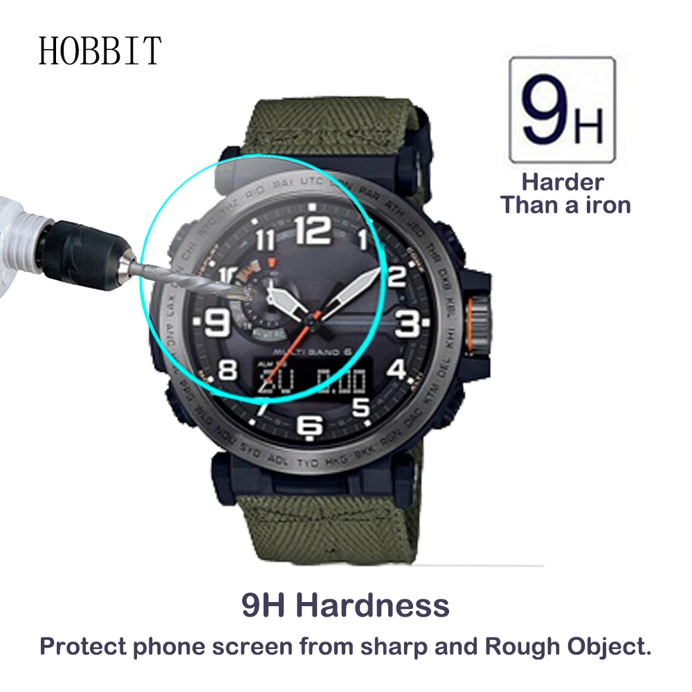 2PCS 9H Hardness Anti-Scratch Glass For Casio PRW-6600 PRW-6600YB PRW-3510Y PRG-300CM PRW-3500T Screen Protector Tempered - купить по