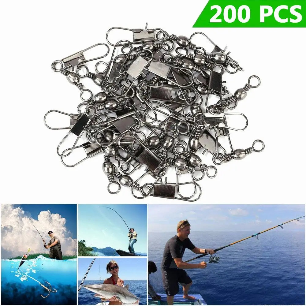 

200PCS/Lot Flexible Snap Interlock Sea Coarse Rolling Ocean Boat Hooks Fishing Tools Fishing Connector Fast Link