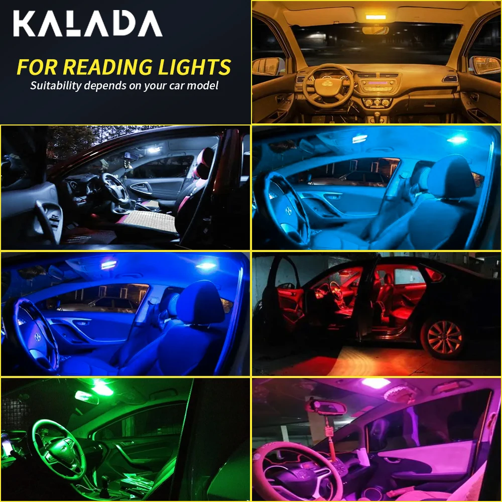 10PCS T10 168 192 W5W 57 SMD 3014 LED Canbus No Error Car Interior Marker Light Parking Lamp Auto Wedge Bulb White 6000K 12V