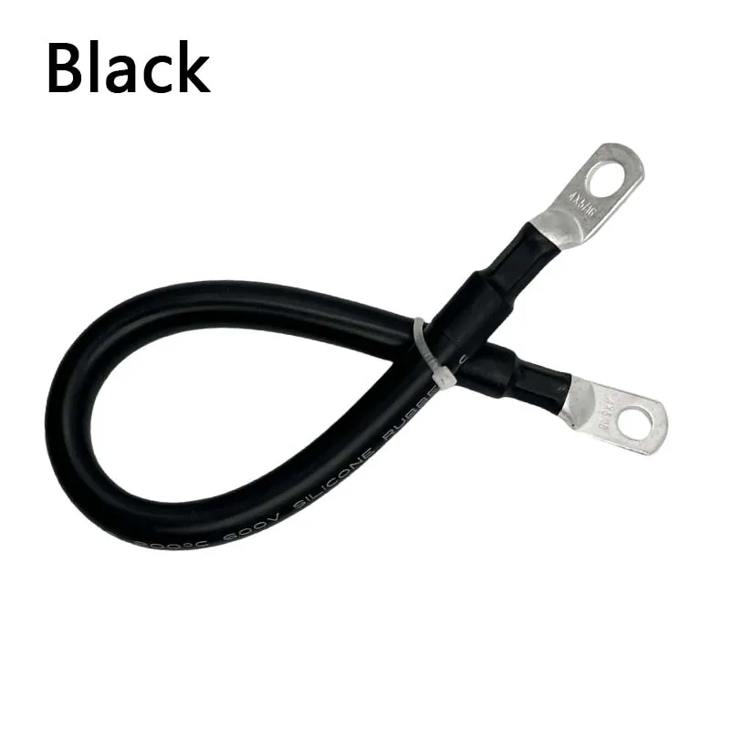 

Индивидуальный инверторный автомобильный соединительный провод для фотоэлектрического аккумулятора M6, 0, 2, 4, 6, 8AWG, специальный мягкий силиконовый провод, красный и черный