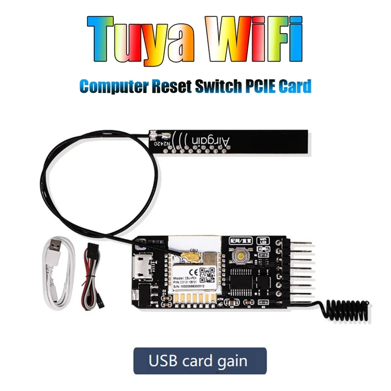 

Переключатель переключения питания компьютера Tuya, PCIE карта, Wi-Fi + антенна, управление через приложение для Google Home,Echo,Siri