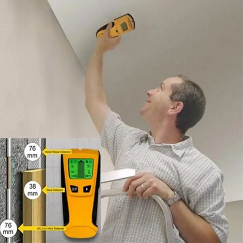 Wall Stud Finder Датчик настенного сканера 5 в 1 Электрический детектор стержней с