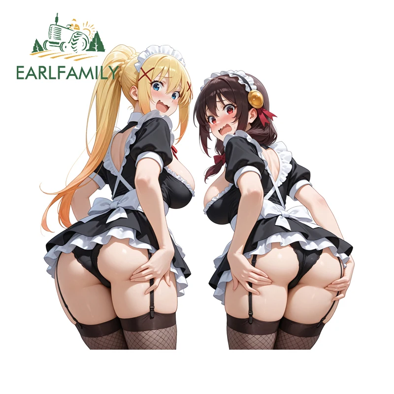 

EARLFAMILY Formaid Darkness Yunyun соблазнительная задница автомобильные наклейки сексуальные Waifu аниме наклейки высокого качества автомобильные Стайлинг
