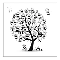 cartoon bee tree clear stamps scrapbooking crafts decorate photo album embossing cards making transparent stamps new