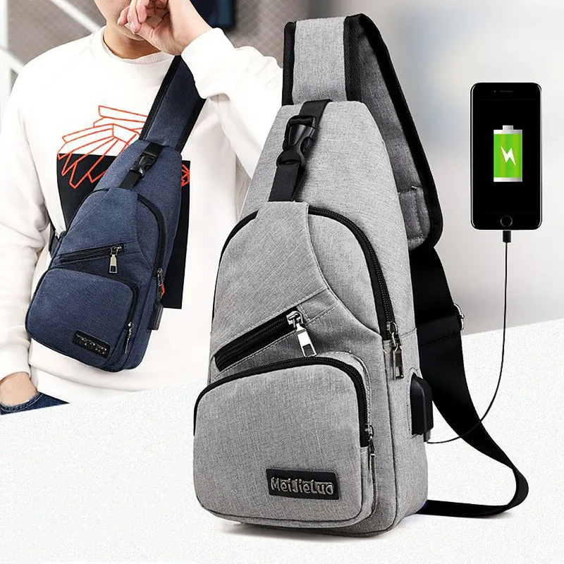 

Nylon Canvas Men's Messenger Bag Casual Chest Bag Anti-theft Portable Shoulder Bag Large Capacity Small Luggage Waist Bag