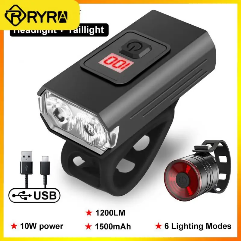 6 Lighting Modes Bicycle Light Front Ipx4 Waterproof Highlight Bike Light Super Bright With Power Display Bicycle Night Lights