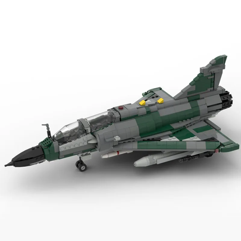 

Модель Военного Истребителя MOC Масштаб 1:35 Dassault mirage 2000D, 1269 шт., Вторая мировая война, креативные идеи, высокотехнологичный игрушечный самолет, блоки