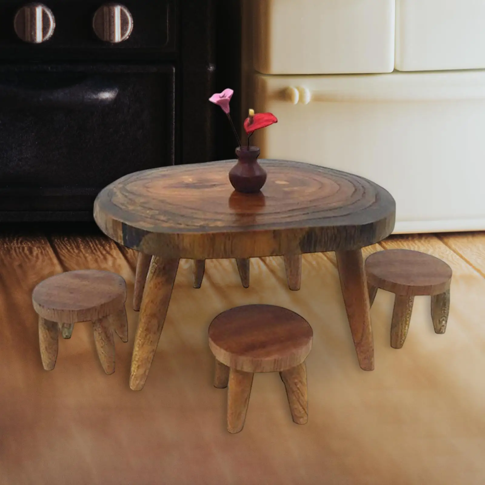 

Набор миниатюрных настольных стульев для кукольного домика, модель для спальни, столовой, гостиной