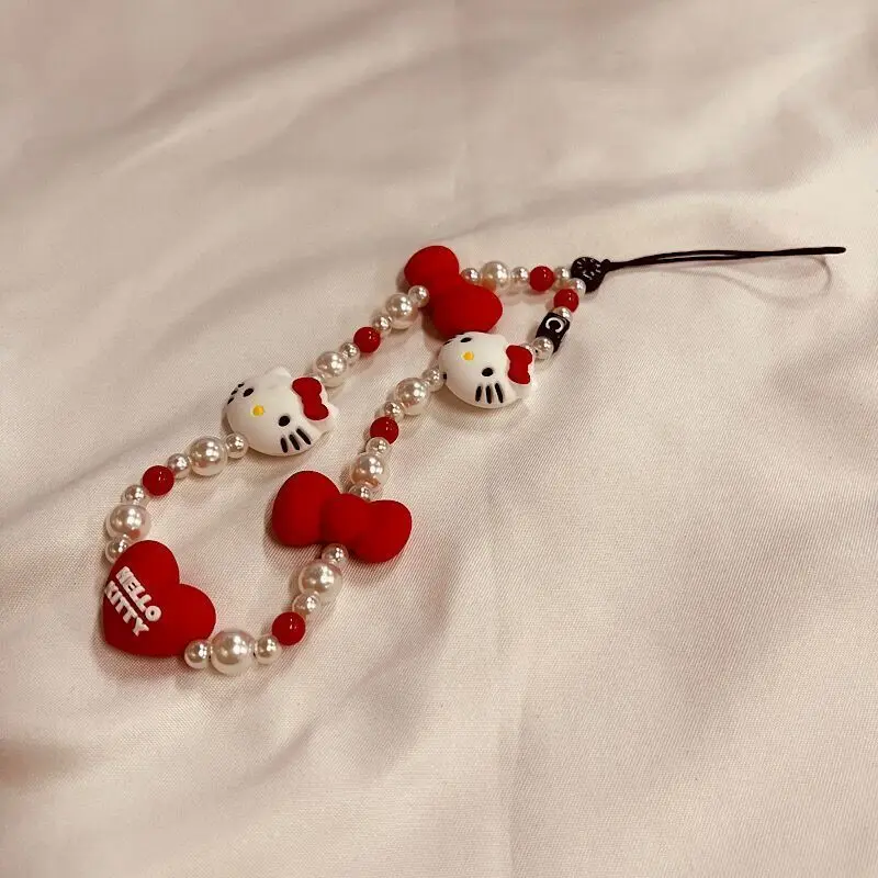 Sanrios аксессуары для телефона Аниме Фигурка Hellokittys телефонный шнурок милый