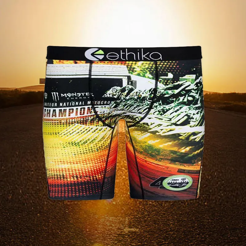 

far starfar star Fashion New Boxer Tight Fitting Mens Long Sports Briefs Shark Print Summer Mens Boxer Briefs far star