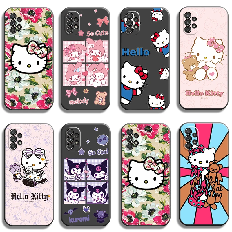 

Hello Kitty Cute Phone Cases For Samsung Galaxy A31 A32 A51 A71 A52 A72 4G 5G A11 A21S A20 A22 4G Coque Back Cover Funda