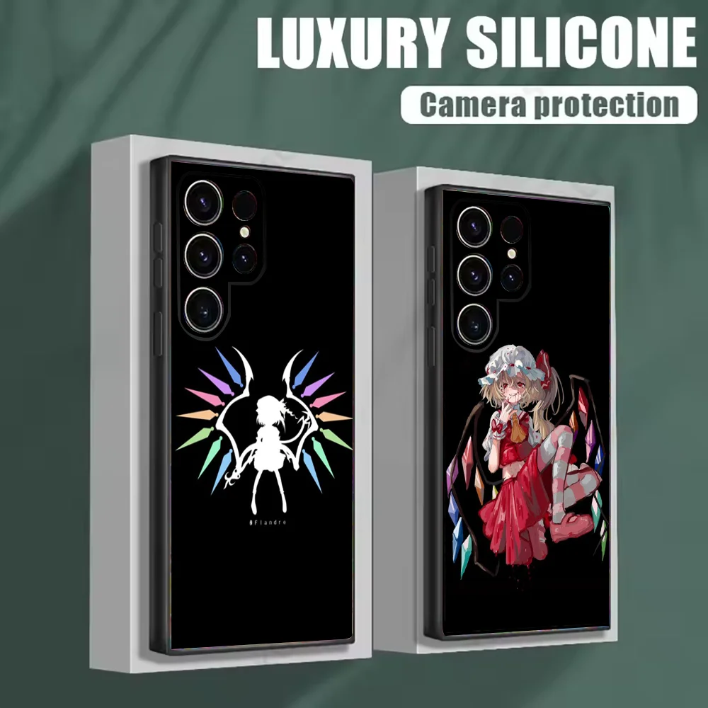 Чехол для телефона TouHou P-Project Flandre Scarlet Samsung S25 S24 S21 S22 S23 S30 Ultra S20 Plus Fe Lite Note 10 черных