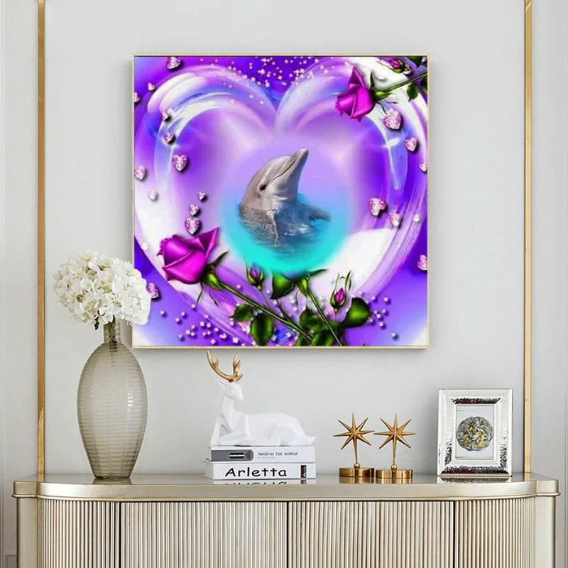 Алмазная живопись картина с персонажами мультфильмов Салли Джек Ночное море