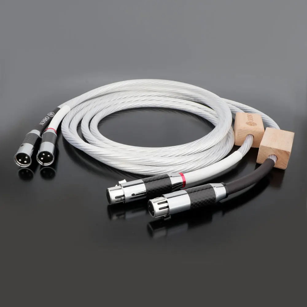 

HIFI ODIN XLR Balanced Cable Reference Interconnects Audio Wire Line With Carbon Fiber Female to Male