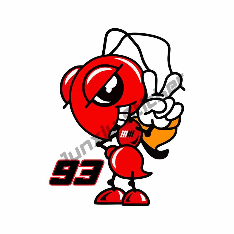 

Car Stickers Marc Marquez Hormiga for Window Bumper Trunk Auto Laptop Motorcycle Racing Rally Glue Sticker Accessories KK13cm