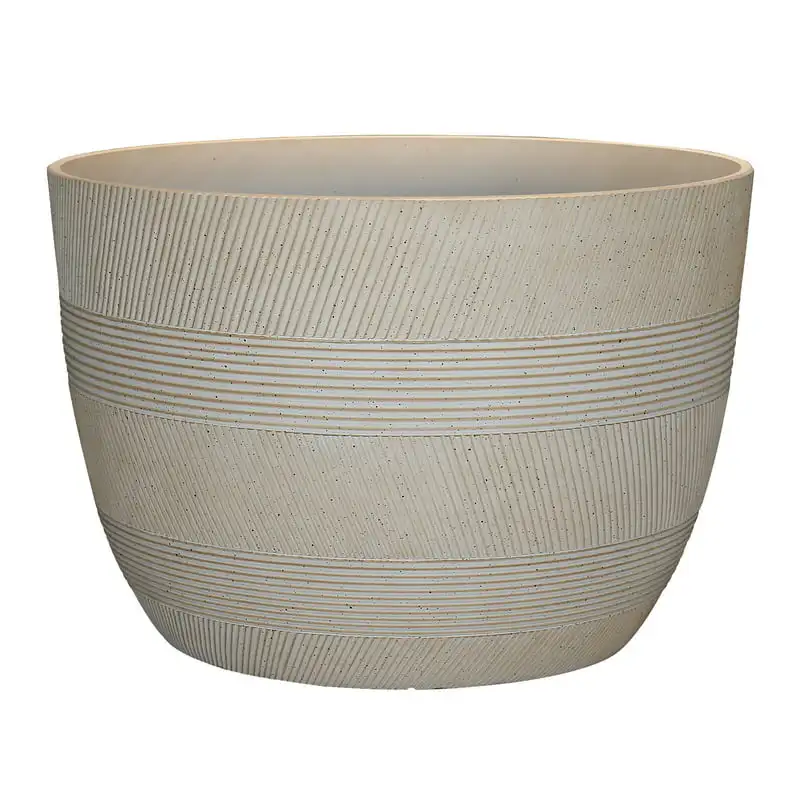 

Gardens Hannah White Resin Planter, 19.9in L x 19.9in W x 13.7in H