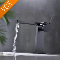 vgx luxury bathroom faucets basin mixer sink faucet gourmet washbasin taps hot cold water tap square tapware chrome black
