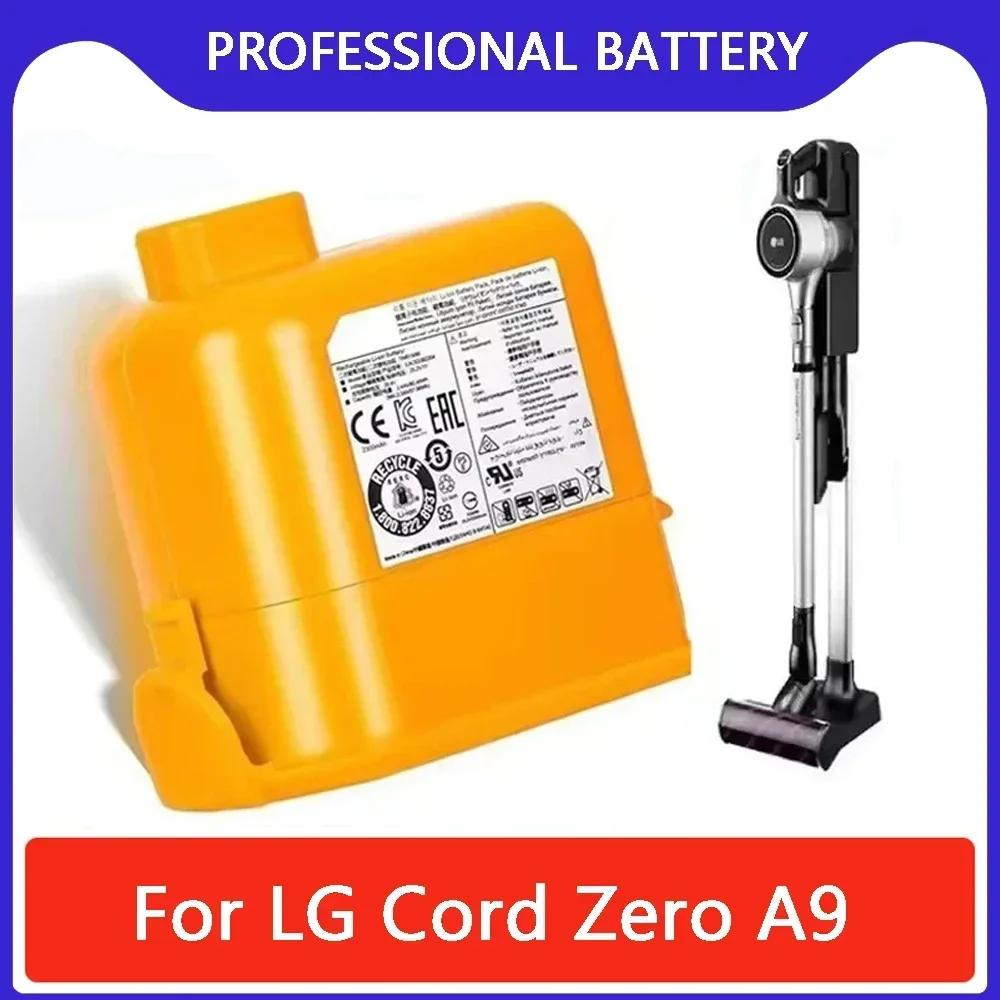 Фото Для беспроводного пылесоса LG Cordzero A9 A9 + A9Plus A9M A9MASTER2X A9MULT12X A9PETNBED A9MULTI 25,2 В EAC63382204 литий-ионный аккумулятор №1