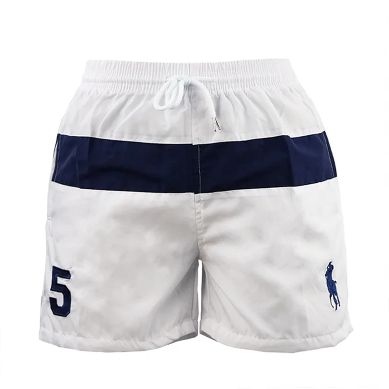 2023 Summer Men Casual Shorts Stripe Splicing Fashion Brand Beach Trunks Swim Sport Shorts Breathable Cool Fitness Jogging Pants