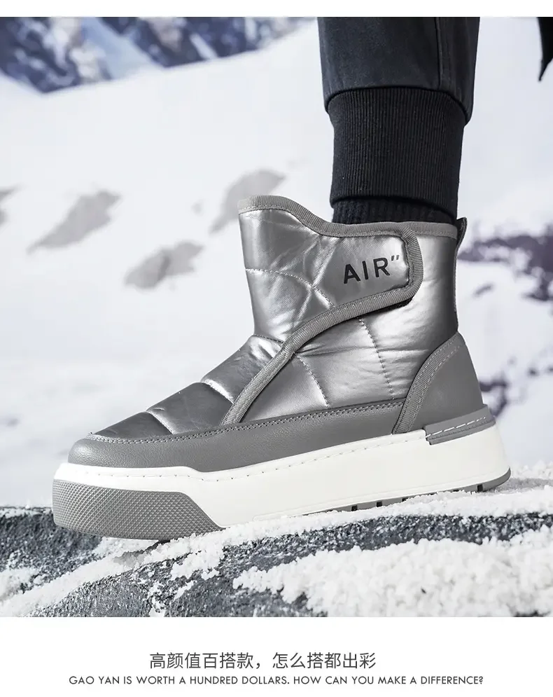 Ideal-H919 [Winter cotton thickened snow boots warm fashion shoes casual velvet boots]