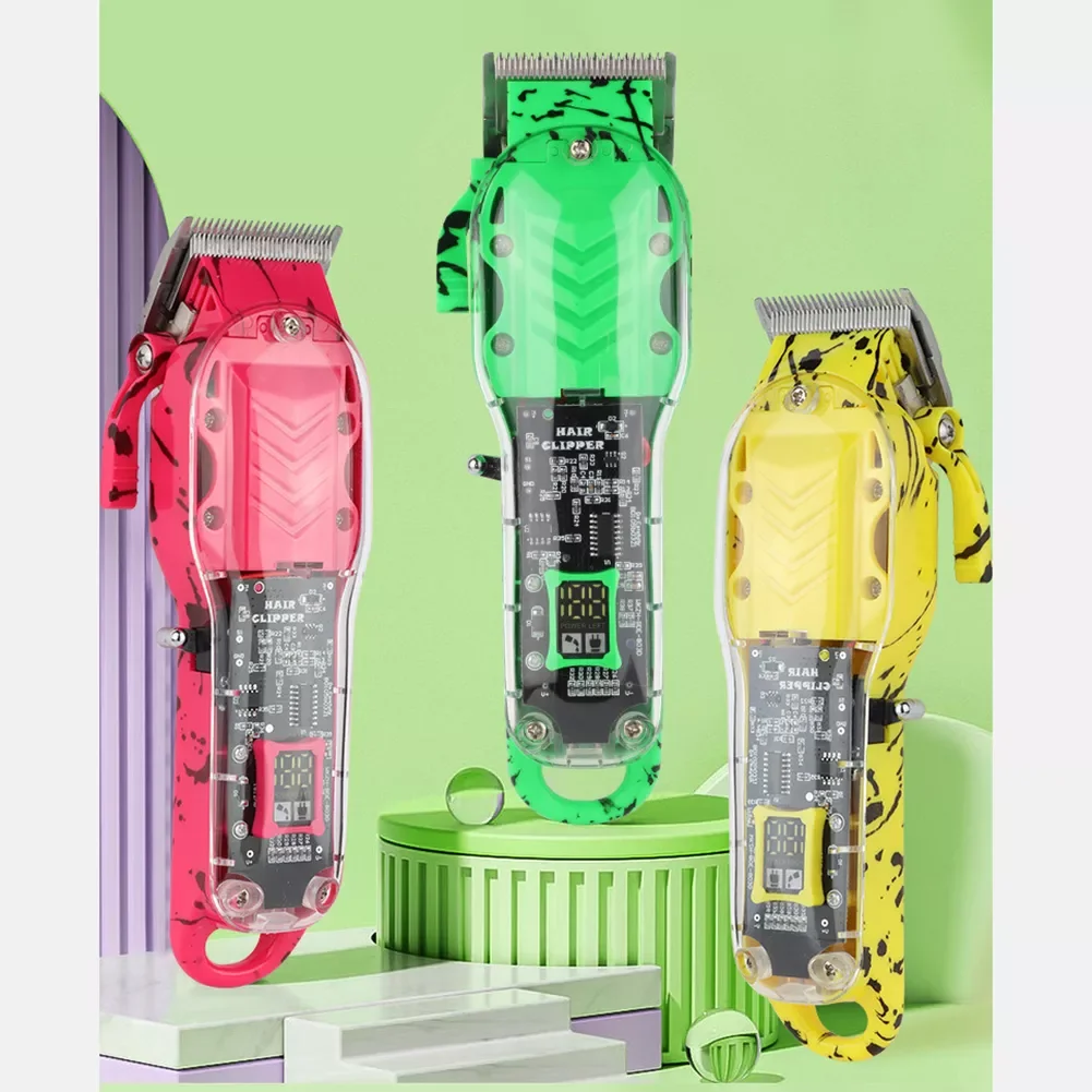 

NEW2023 LED Display Hair Clipper Portable Hair Trimmer Lightweight Low Noise Hair Clipper Replaceable Limit Comb for Hair Salon