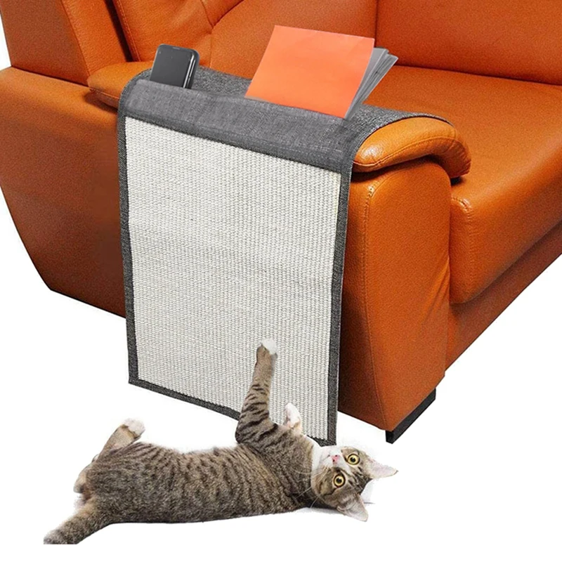 

Cat Scratch Couch Protector, Cat Scratch Mat, Cat Scratching Pad With Natural Sisal For Furniture Protection From Cats