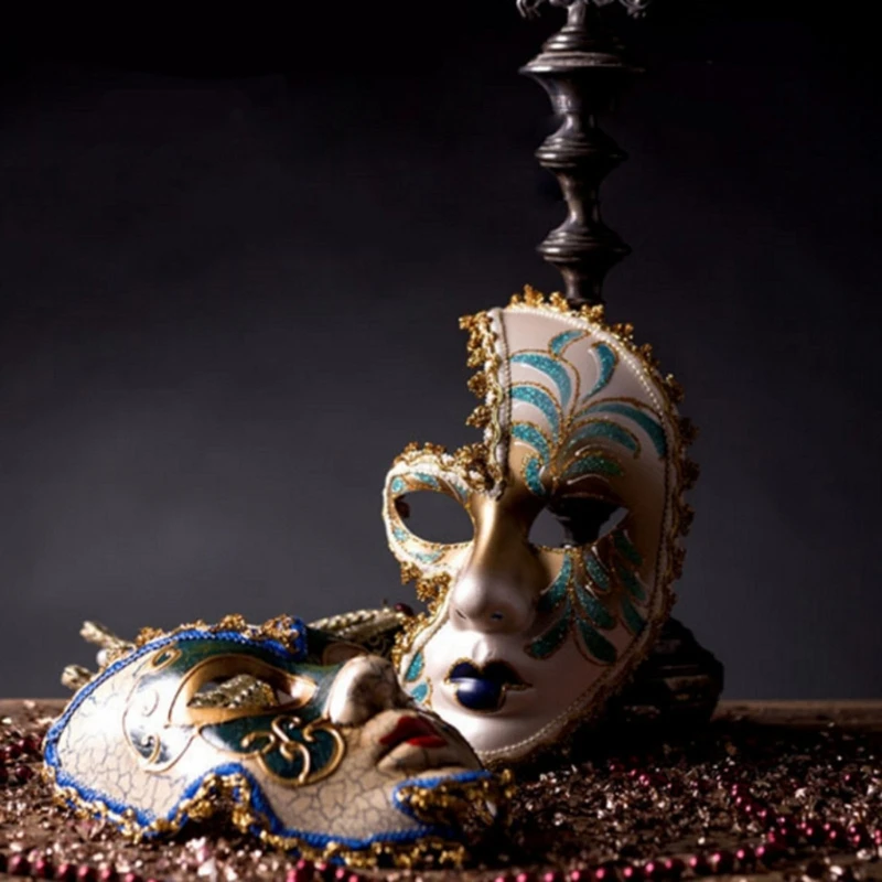 652F Маска Хэллоуина с держащей палочкой маска -маска венецианцы Mardi Gras Mask