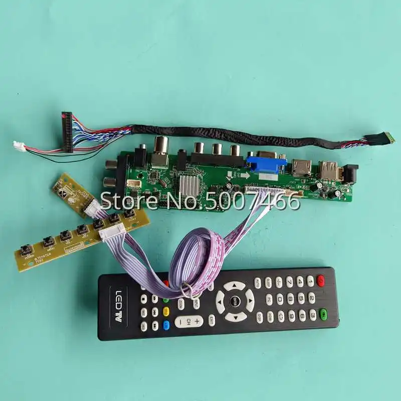 

Fit B101AW06 V1 10.1" LVDS 40 Pin Display Digital 3663 DVB 1024 600 USB AV VGA HDMI-Compatible LCD Driver Controller Board Kit