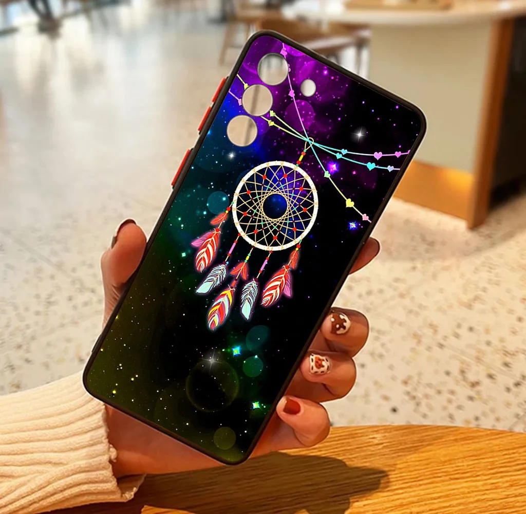 Чехол для телефона Samsung S21 Plus S24 S23 S22 S20 Ultra A53 A54 A71 A72 A73 A34 A51 Ловец снов цветной