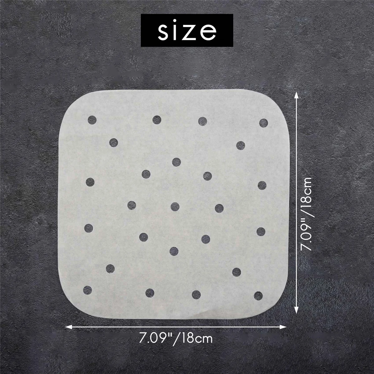 100 шт. пергаментная бумага для фритюрницы перфорированная неотбеленная