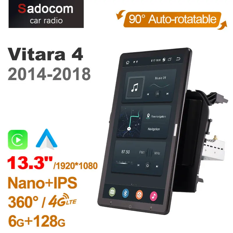 Tesla стиль IPS Android 10 автомобильный DVD плеер Авто вращающийся 1920*1080 навигация GPS для