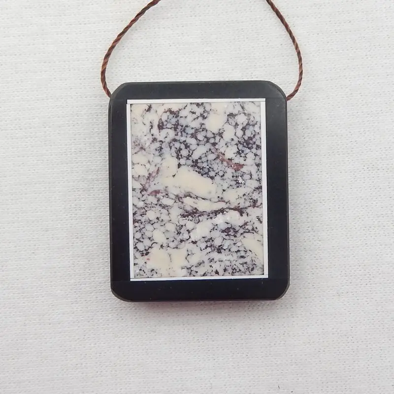 

Полудрагоценные камни, ювелирные изделия Howlite, обсидиановый кулон бисер 31x25x6 мм 12 г, модные ювелирные изделия, ожерелья, аксессуары