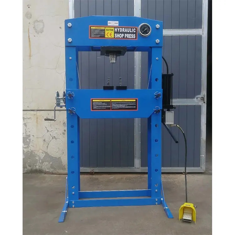50 Ton Double Pump Hydraulic Shop Press With CE Certificated and Hand Winch