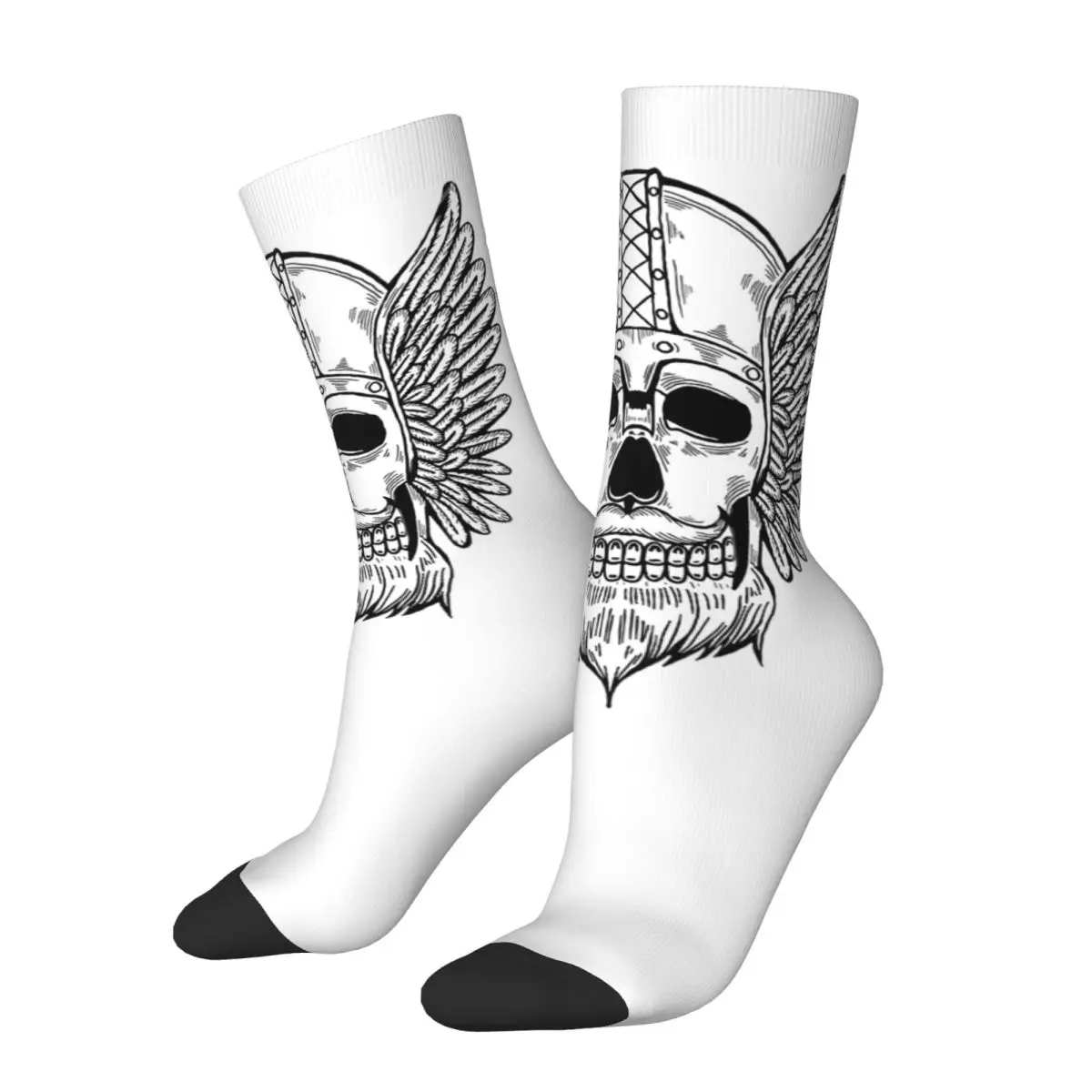 

Зимние носки унисекс в стиле викингов с черепом и ворсом