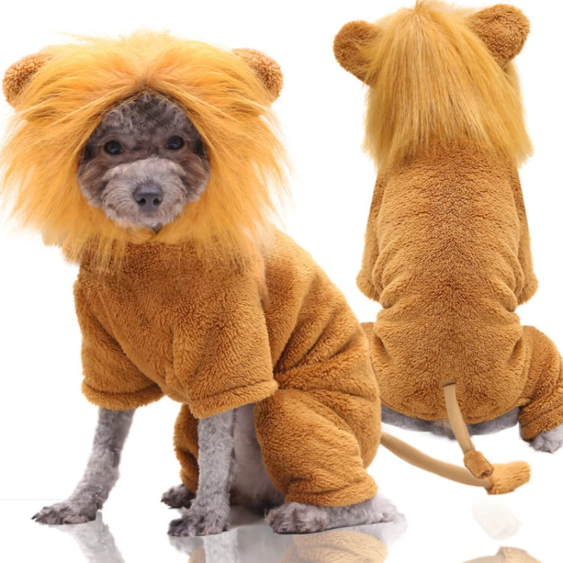 

Pet Dog Lion Clothes Warm Hoodie Funny Halloween Pet Party Clothing for Small Medium Dogs Chihuahua French Bulldog Pet Outfit
