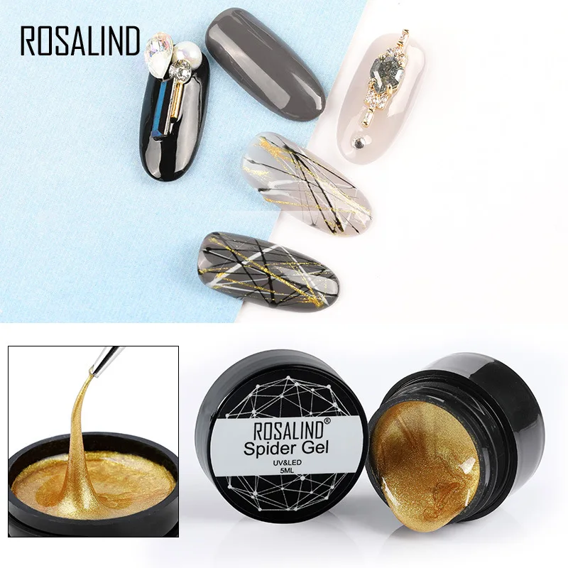 

Rosalind Spider Nail Polish 5ml Elastic Wire Drawing Glue, Wire Drawing, DIY Flower Painting, Semi-permanent Gel Nail Polish