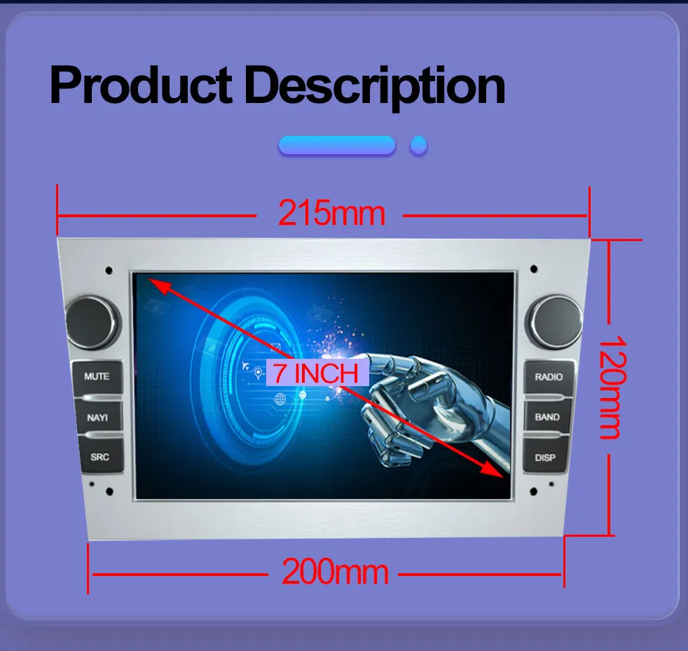 2din Android 12 Автомобильный Мультимедийный Плеер Для Opel Vectra C Zafira B Corsa D Astra H Meriva - Радио