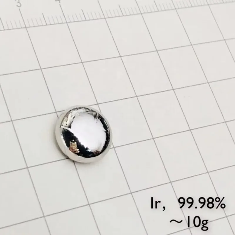 Фото Палладиевые металлические гранулы 10 г, 99,98% чистоты, полученные методом электронно-лучевой плавки, модель Ir-6, для коллекций элементов №1