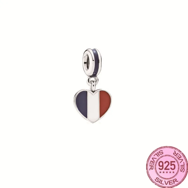 

Бусина-Шарм «сделай сам» из серебра 925 пробы с флагом Франции Австралии Германии Канады и США