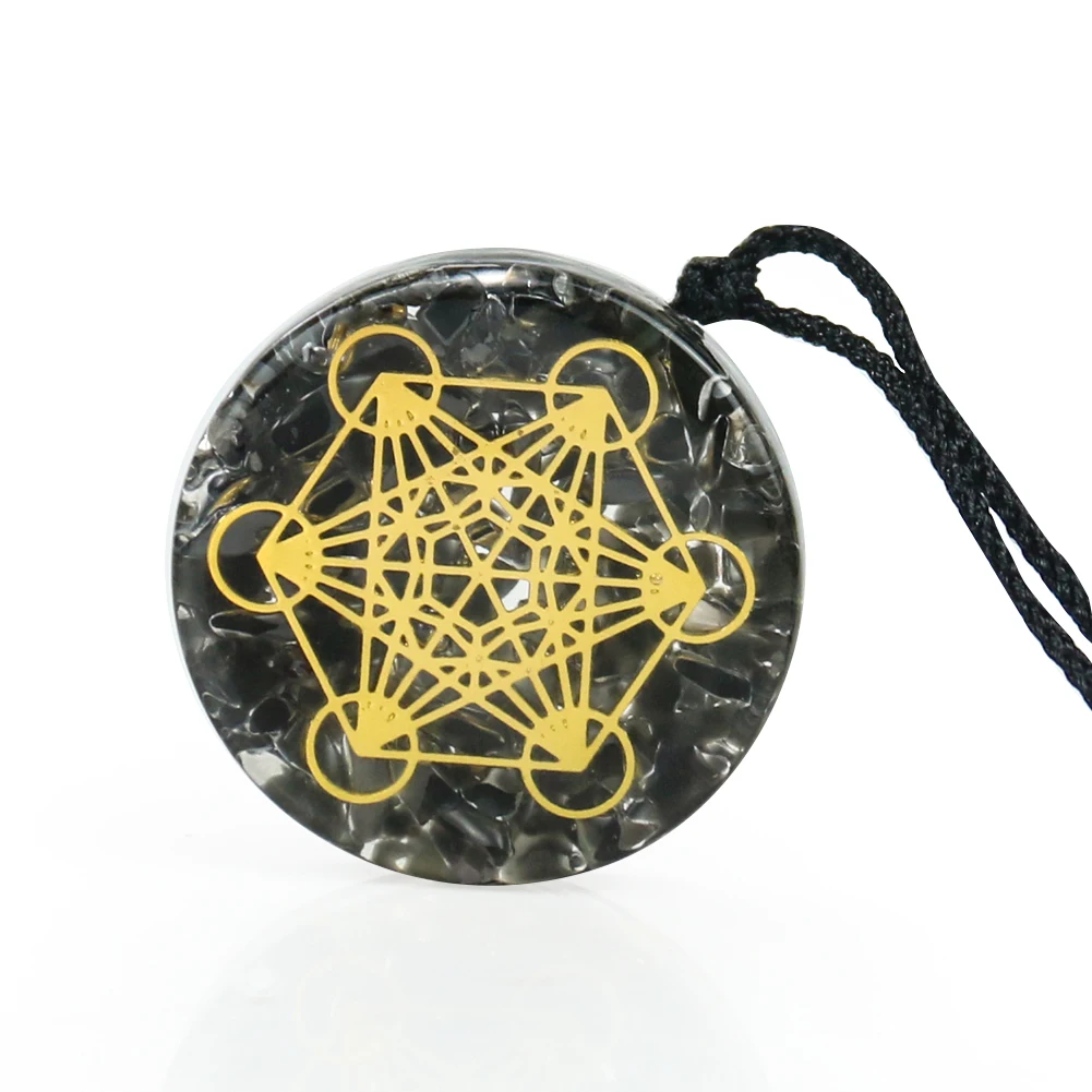 Кристалл Orgon Metatron ожерельлье куб кварцевый энергетический камень подвеска Аметист ласурит оргонит обсидиан Звезда Давида женские ювелирные изделия