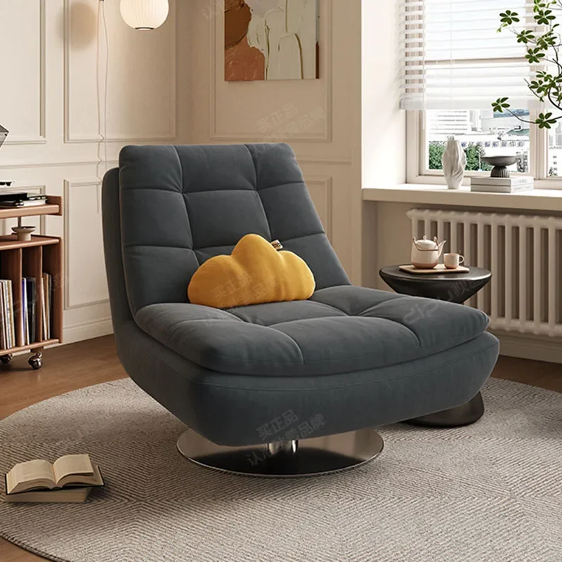 Удобный одноместный диван-стул мягкий черный ленивый напольный диван