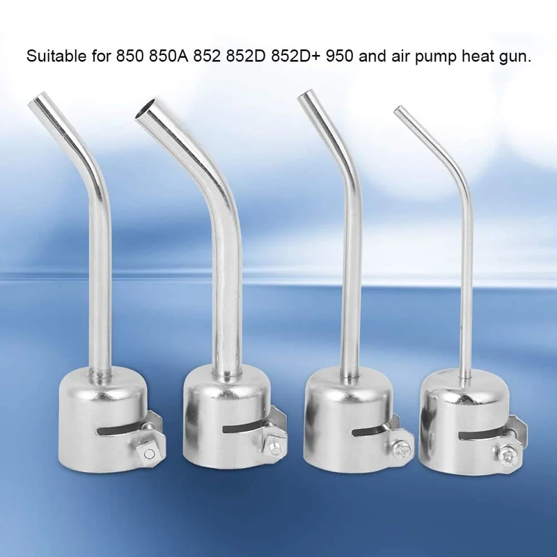 

Universal Aluminum Alloy Hot Air Gun Nozzle, Welding Soldering Accessories, for 850 Heat Gun Repair Tools, Extended Elbow Nozzle
