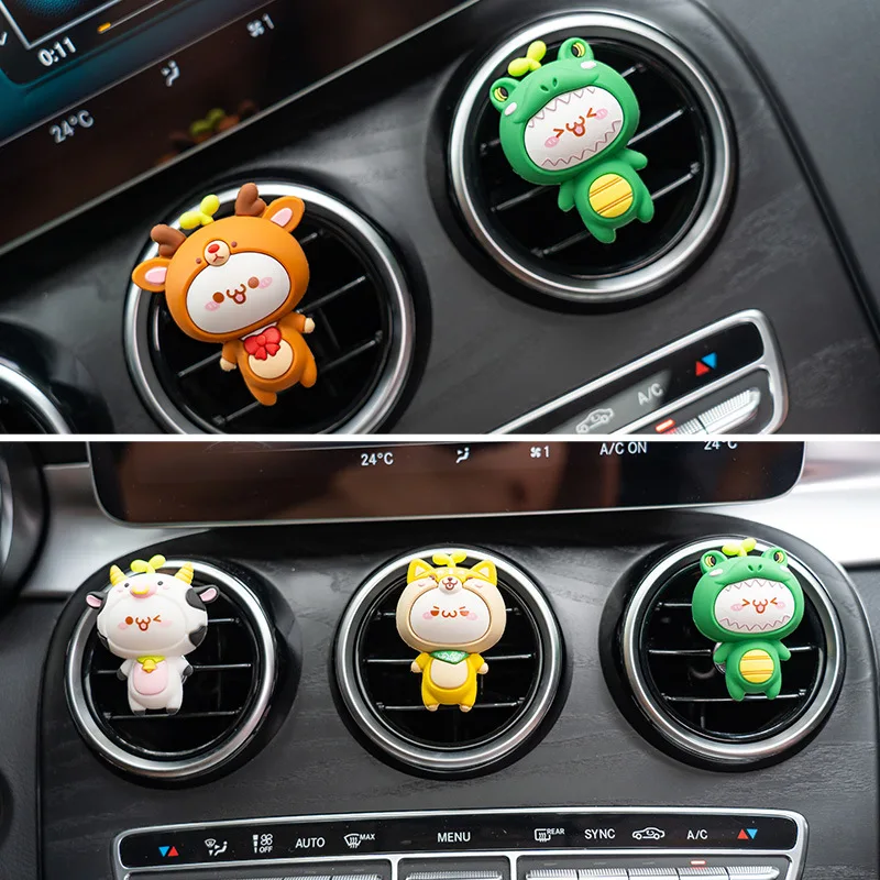 

Car Styling Air Conditioning Vent Air Freshener solid perfume cartoon cute Flavoring In the Car perfume