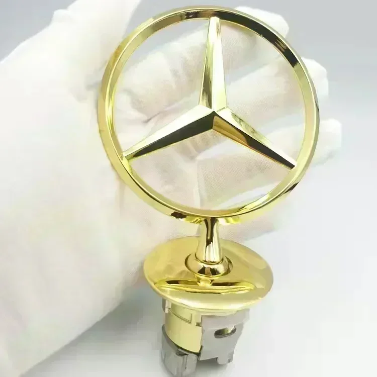 Фото Хромированная эмблема-звезда 44 мм для капота автомобиля Mercedes-Benz C, E, S-класса W204, W205, W212, W213, W211, W220, W222, W223 №3