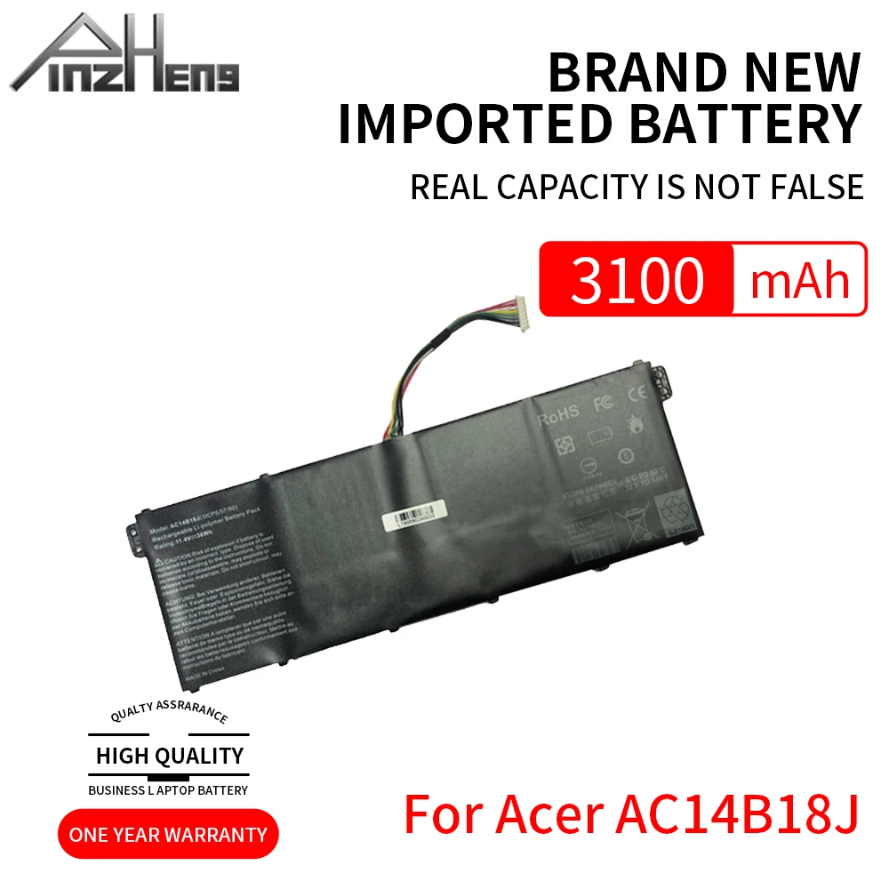 

PINZHENG AC14B18J AC14B13J Laptop Battery For Acer Aspire ES1-511 ES1-512 V3-111P CB3-531 311 TravelMate B115 B116 MS2394