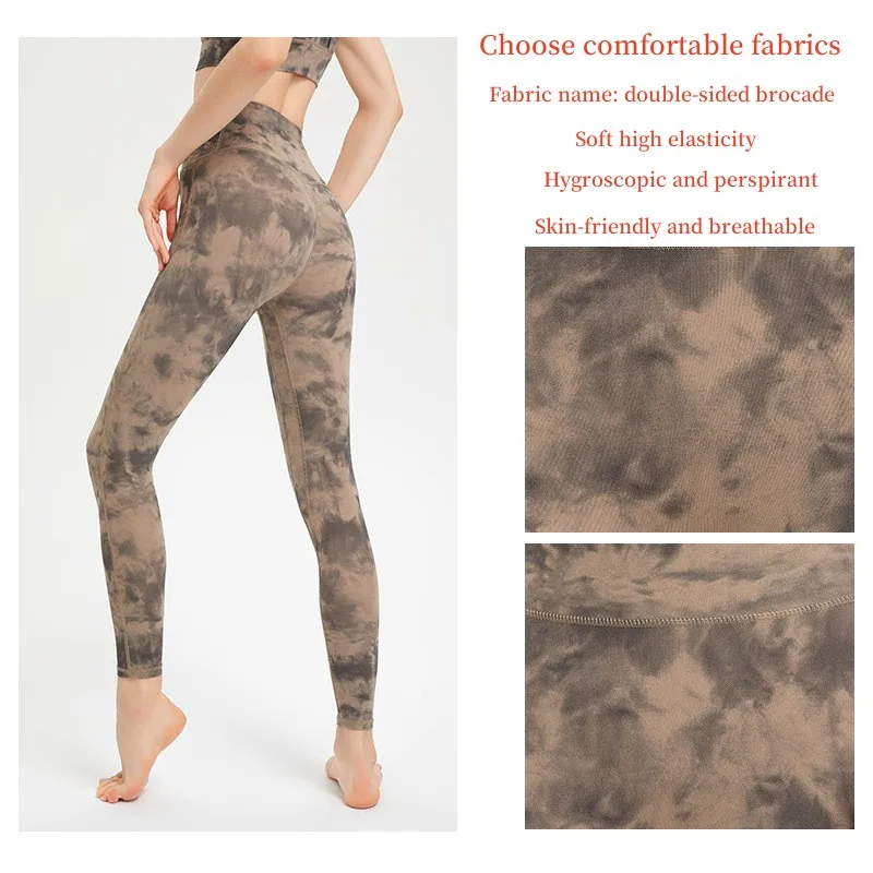 LuLu Women's yoga pants sets Sports female Trousers leggings  gym Fitness double-sided hairy high waist buttock  lifting elastic