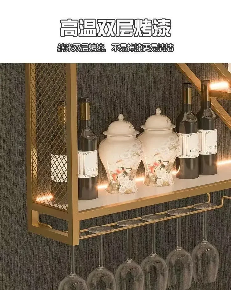 Винная витрина Гостиная Бар Столовая Столешница полка Кованый железный